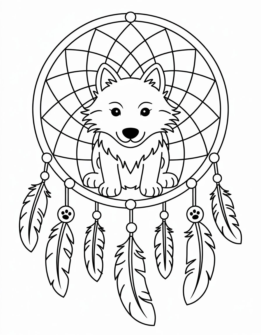 Wolf Spirit Dreamcatcher
